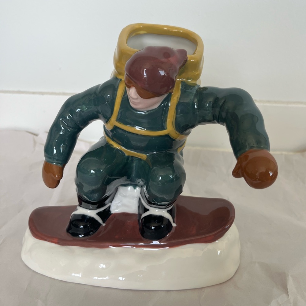 West Elm Ceramic Snowboarder Vase, brand new, separate or in set